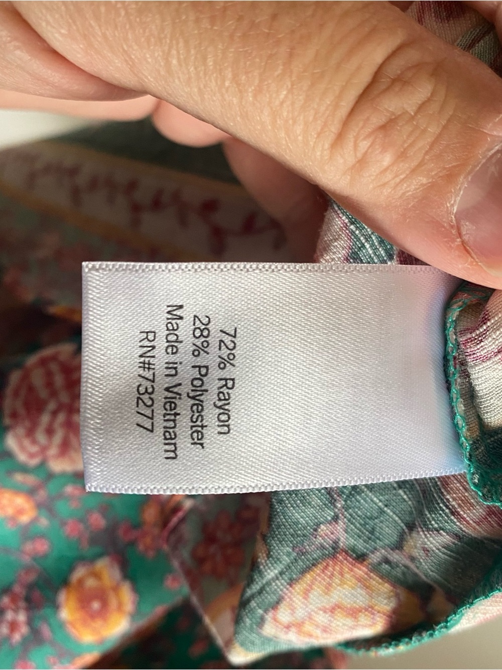 LC Lauren Conrad Teal Floral Peasant Blouse - Picture 11 of 12
